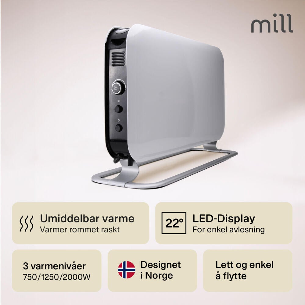 Mill Instant Led 2000W gulvovn