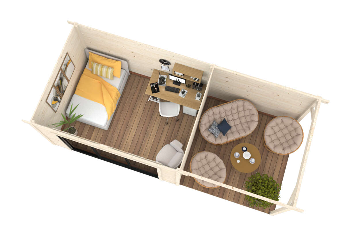 Palmako Lydia Slide hagestue 10,8+7,6 m²