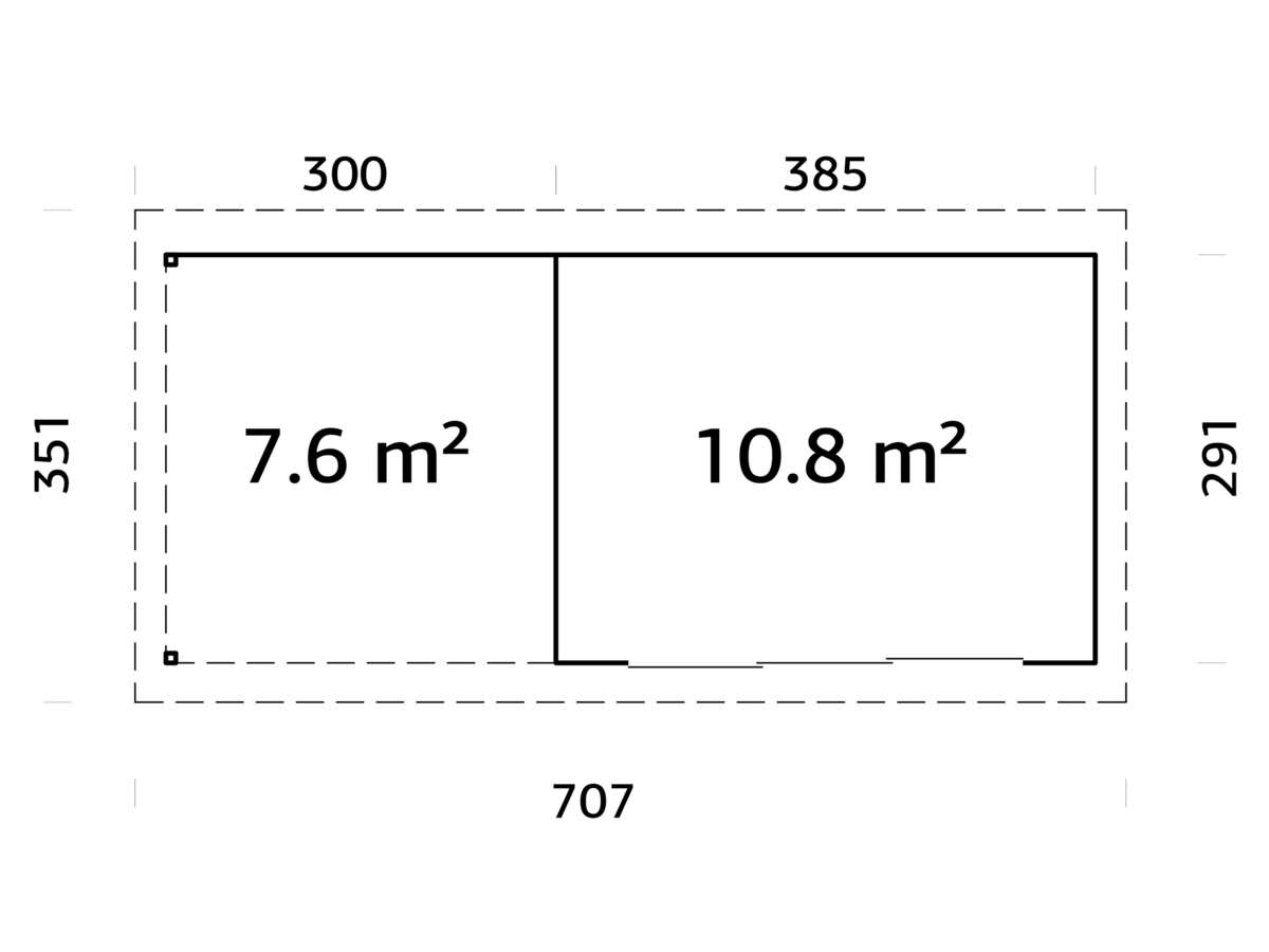 Palmako Lydia Slide hagestue 10,8+7,6 m²