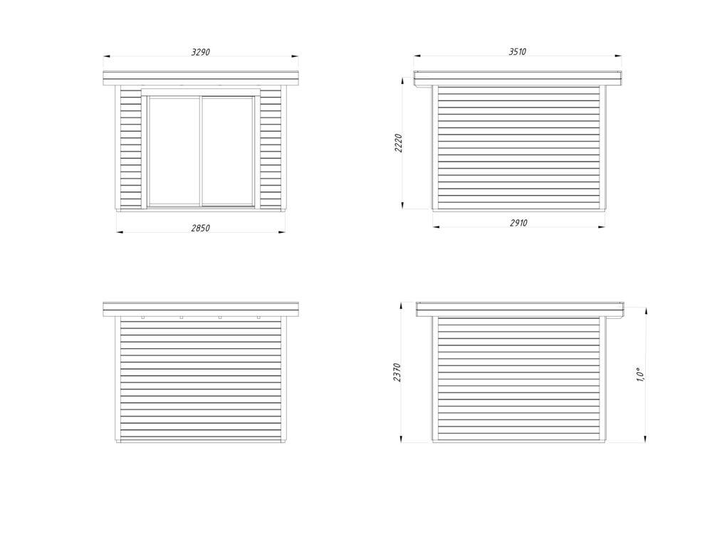 Palmako Lydia Slide hagestue 8.0 m²