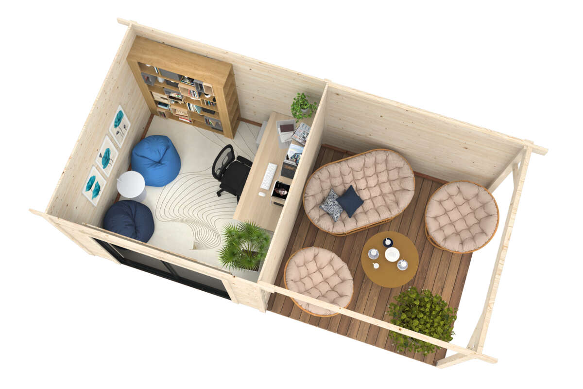 Palmako Lydia Slide hagestue 8,0+7,6 m²