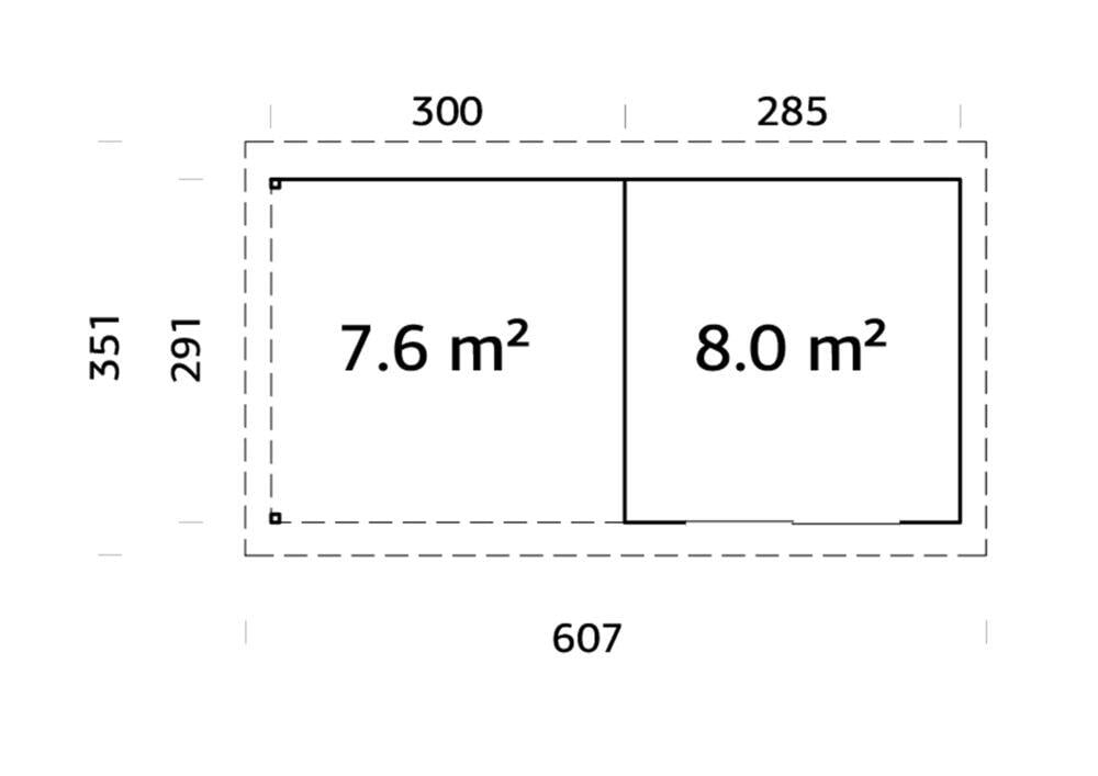 Palmako Lydia Slide hagestue 8,0+7,6  m²