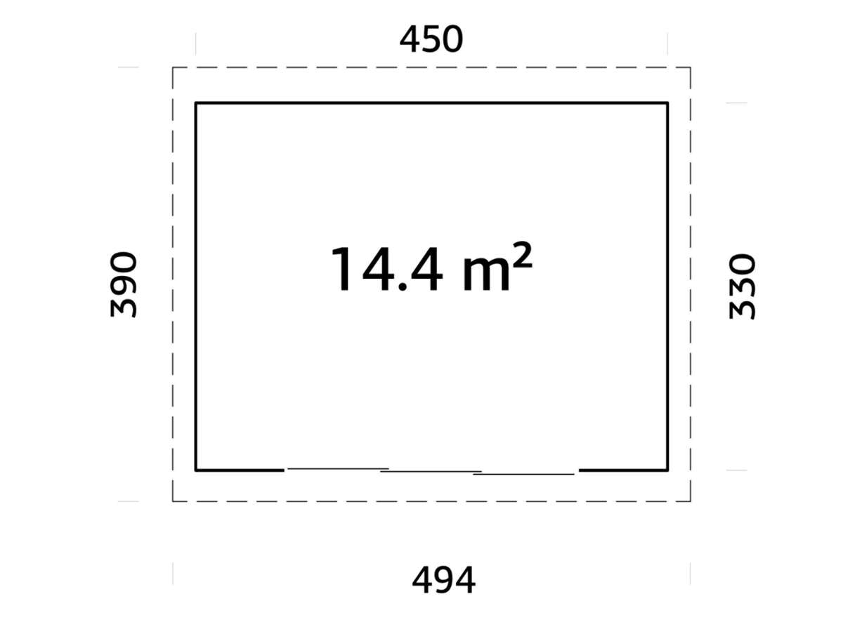 Palmako Lydia Slide hagestue 14.4 m²