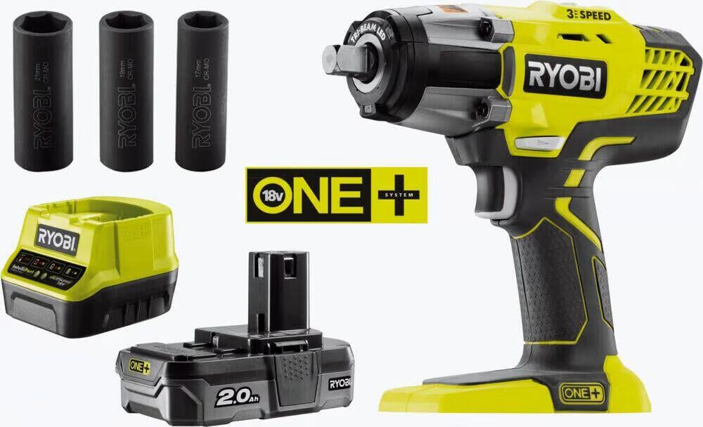 Ryobi R18IWPI-1C20S verktøysett dekkskifte m/batteri