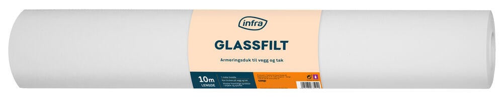 Infra 610-10 slett glassfilt armeringsduk