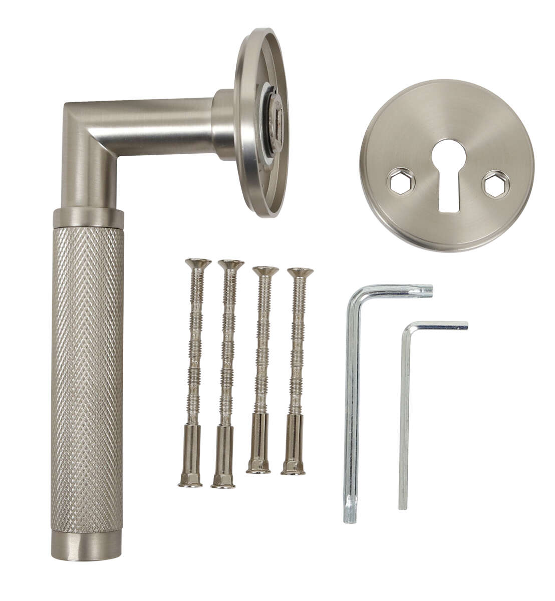 HOME It® dørhåndtak riflet L-grep, 19 mm