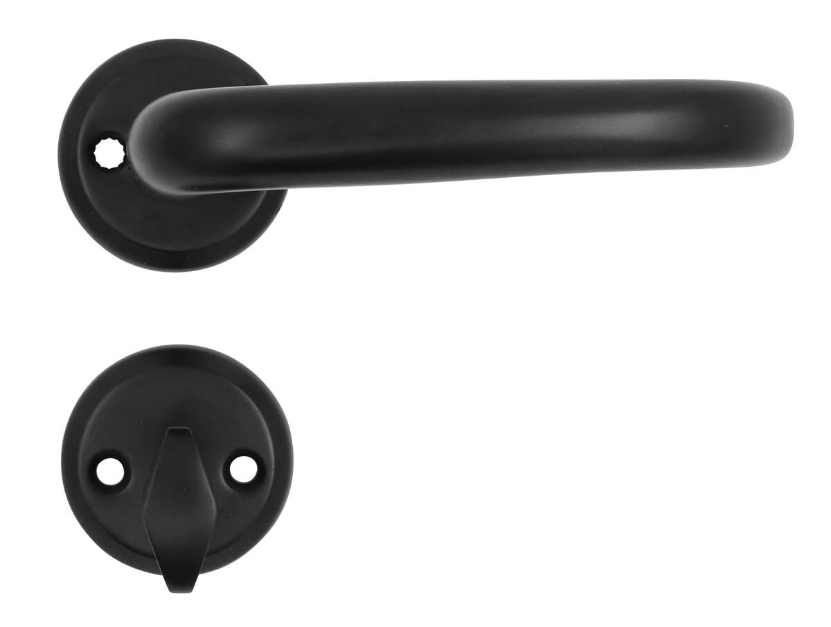 Home-it® dørhåndtakssett til hoveddør med 3 nøkler mattsvart