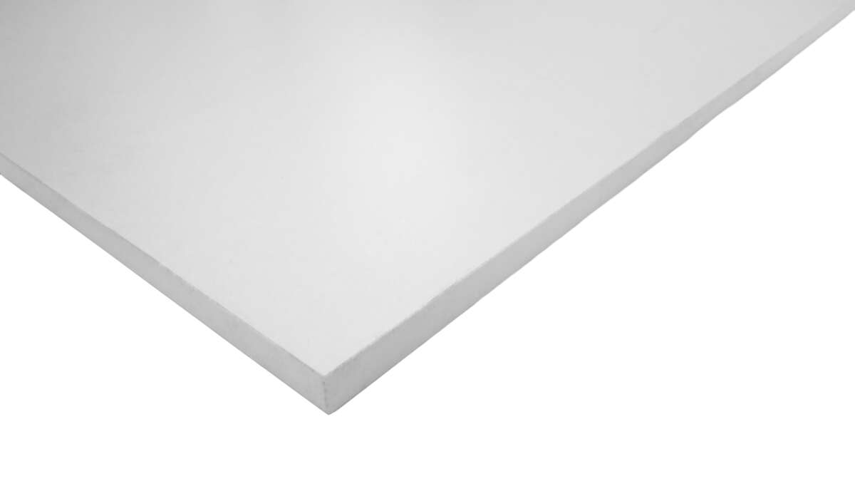 Fritzøe Level melamin hvit K4S hobbyplate 18x600x2400 mm