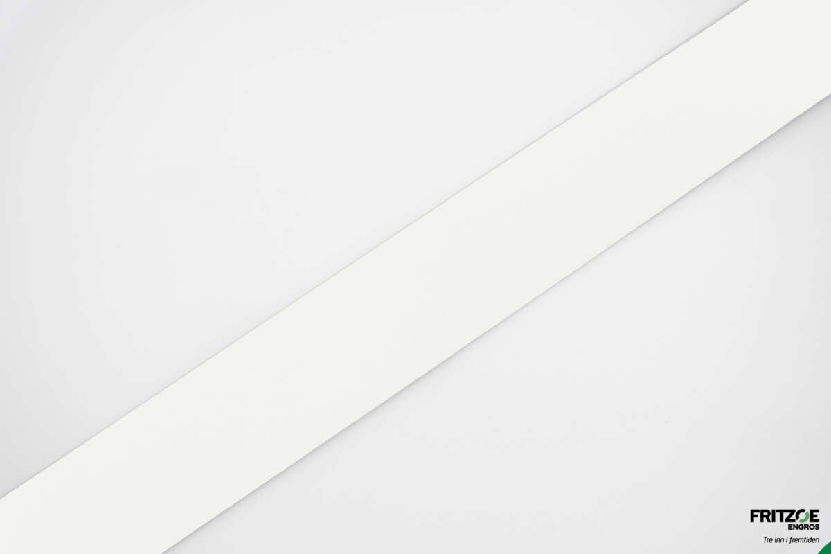 Level melamin hvit kantlist 0,6x21x5000 mm