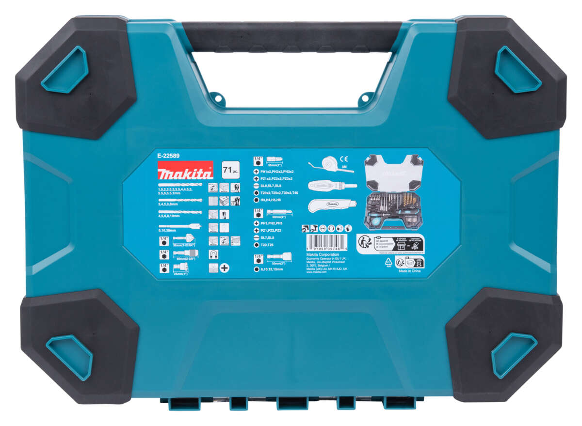 Makita Maccess Bor- og bitssett, 71 deler