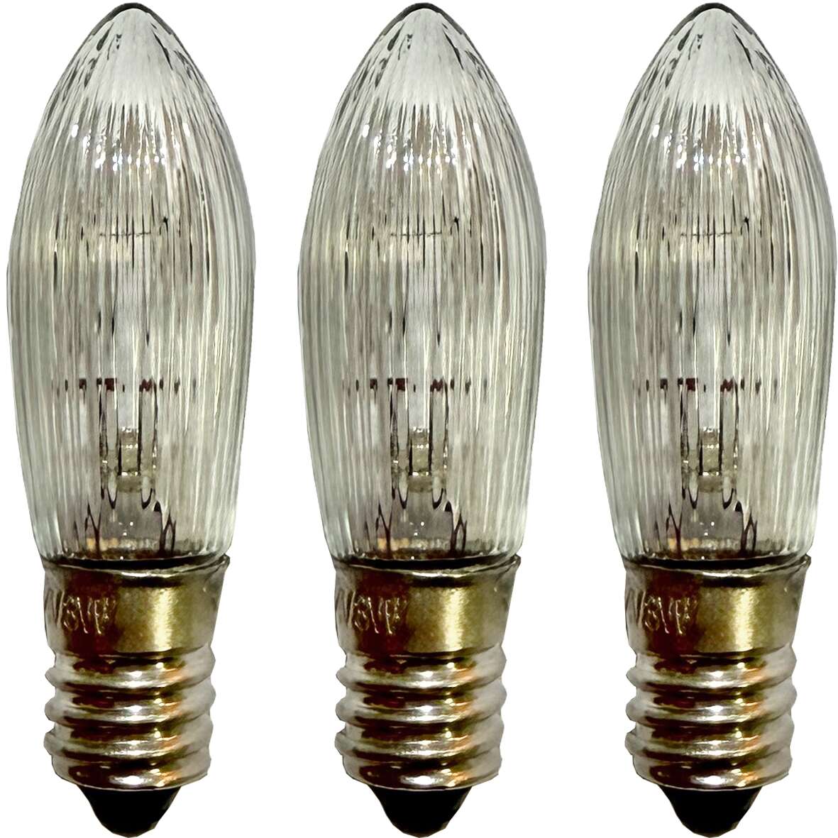 Lyspære E10 3W til 7- armet adventstake 3-pk