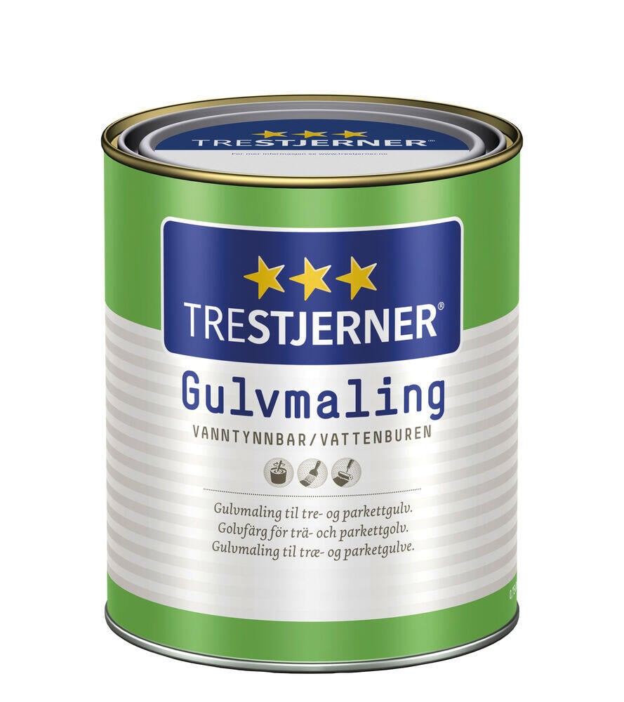 Trestjerner gulvmaling klassisk hvit