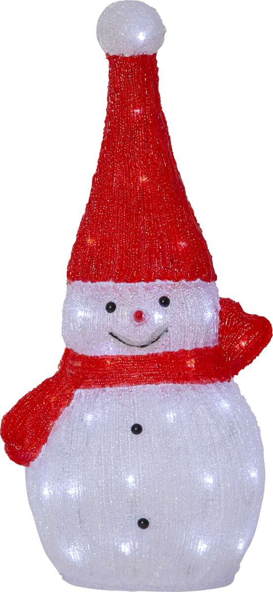 Crystalo LED-lys snømann