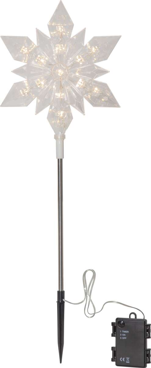 Flocke snø LED-lys jordspyd