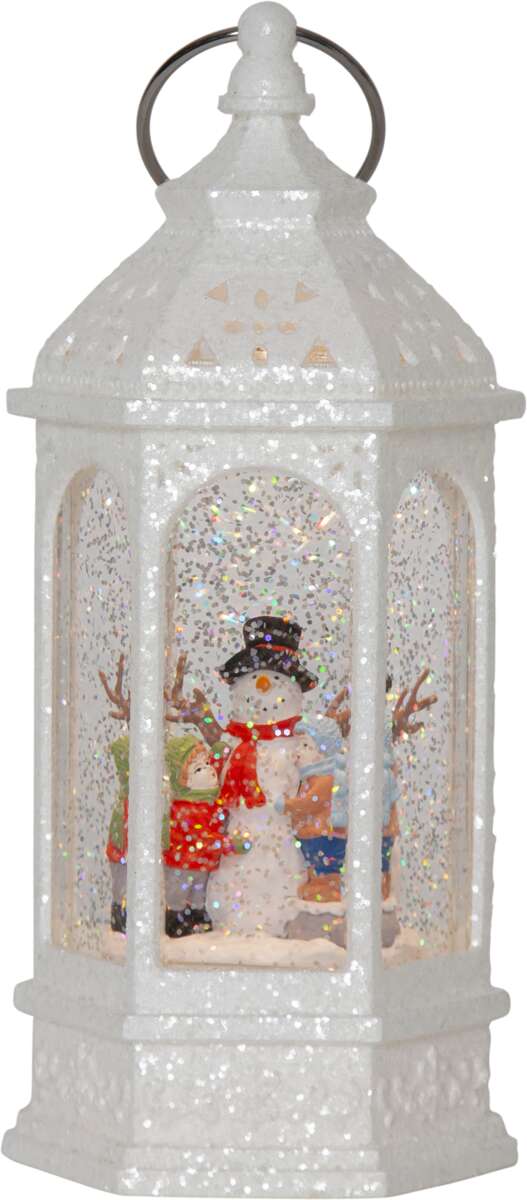 Vinter LED-lys lykt med snømann