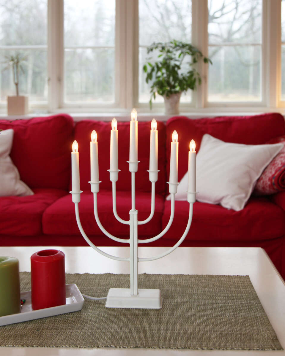 Kristina stake 7-lys hvit