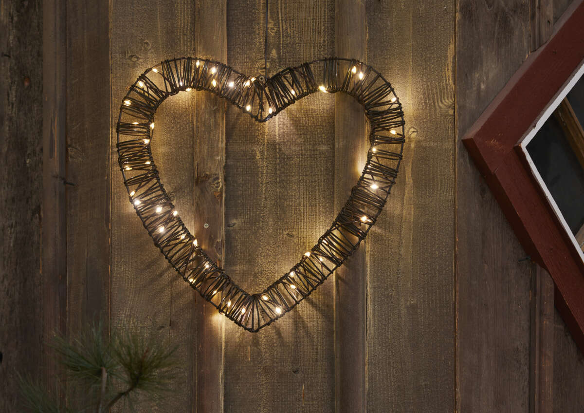 Vicky hjerte krans 40 cm
