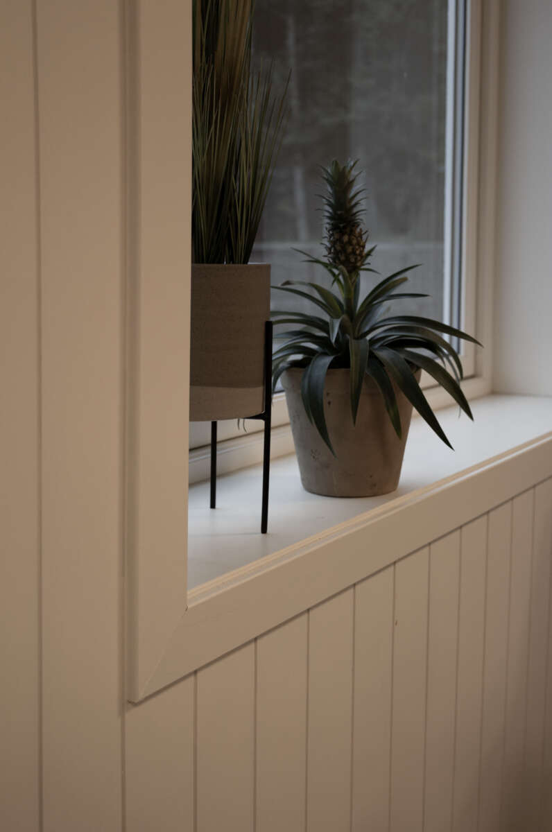 Combiwood 12x69 mm vindussett karmlist rund malt i Bomull