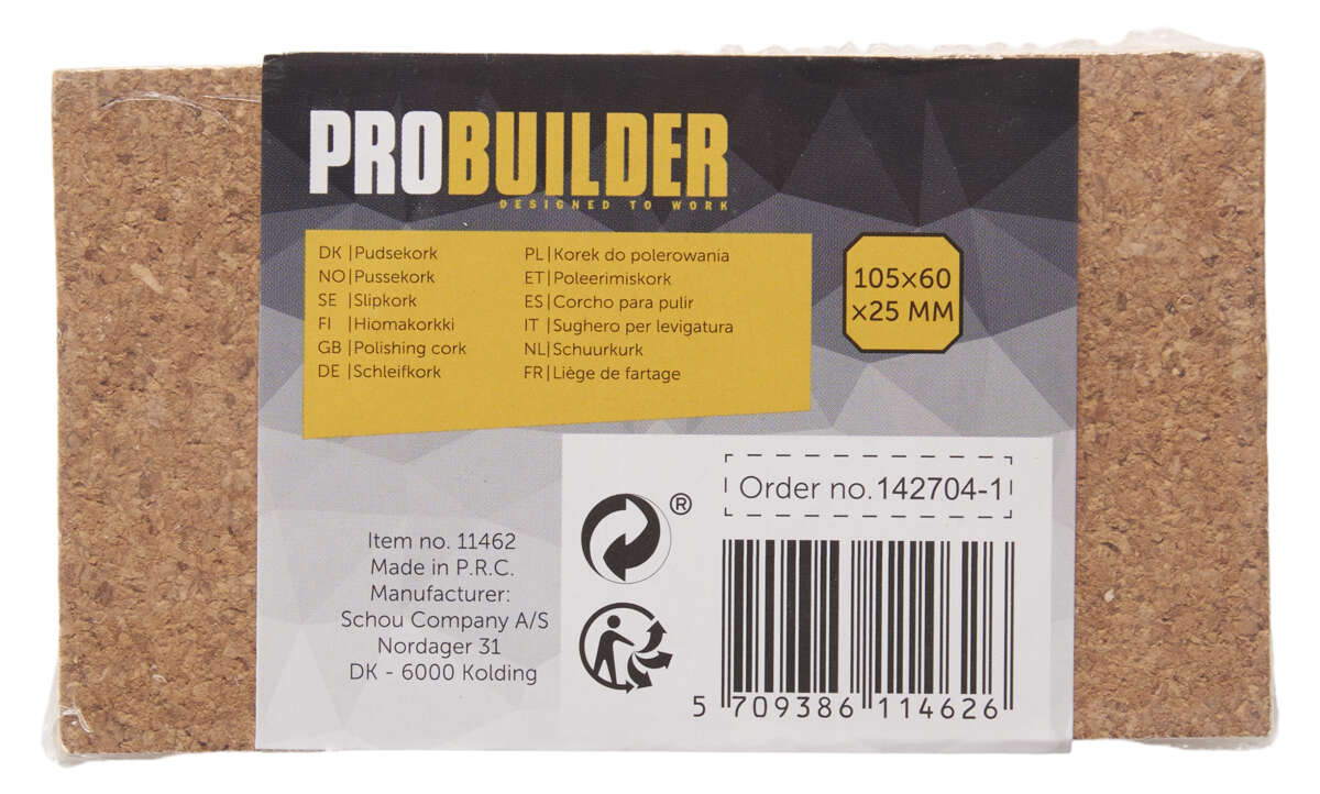Probuilder 105X60X25mm pussekork