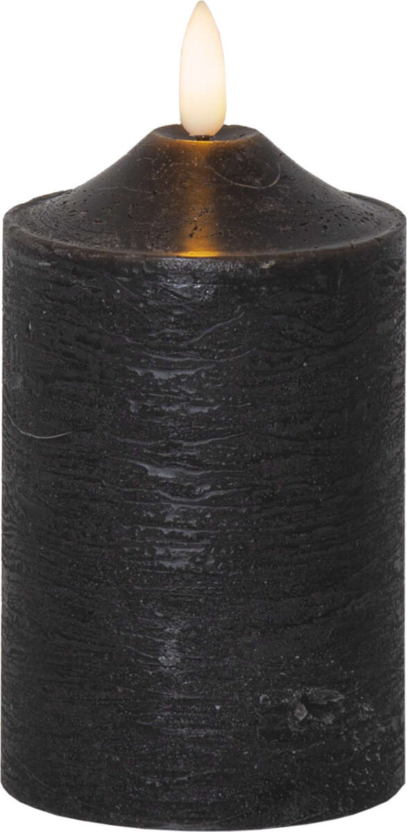 Flamme kubbelys 15 cm sort