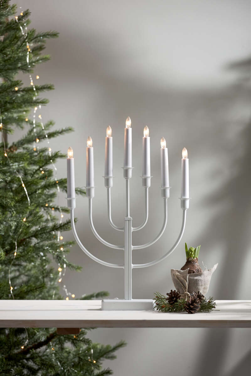 Kristina stake 7-lys hvit