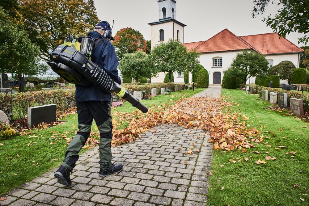 Ryobi Max Power RY36BPXB-0 Whisper™ ryggsekk løvblåser u/batteri