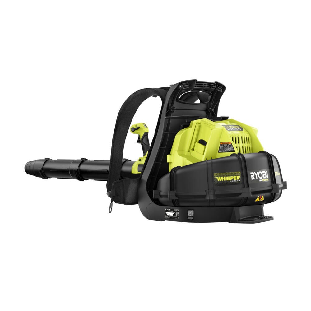 Ryobi Max Power RY36BPXB-0 Whisper™ ryggsekk løvblåser u/batteri