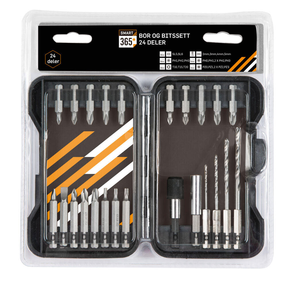 Smart 365* bor- og bitssett 24 deler