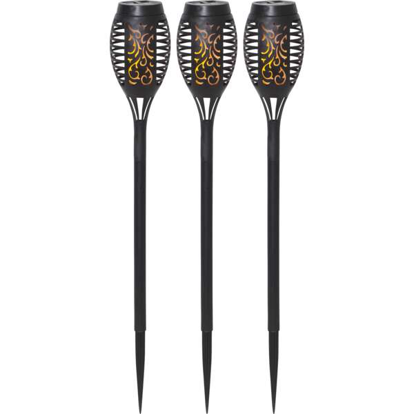 Flame Mini solcelle fakler 3-pk