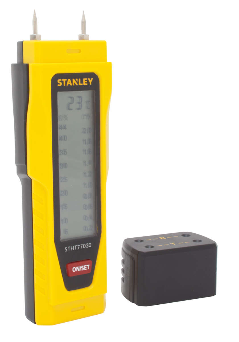 STANLEY Fuktmåler for tre og byggematerialer. LCD-skjerm.
