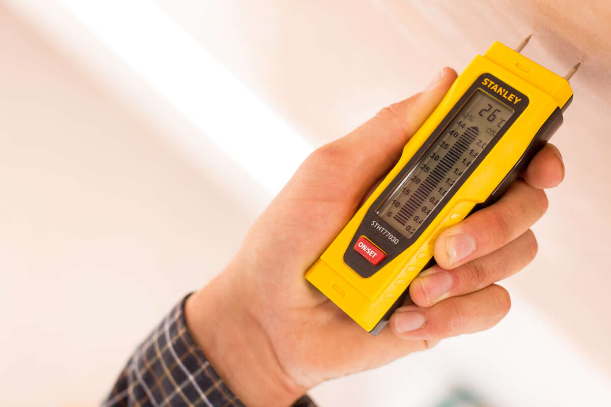 STANLEY Fuktmåler for tre og byggematerialer. LCD-skjerm.
