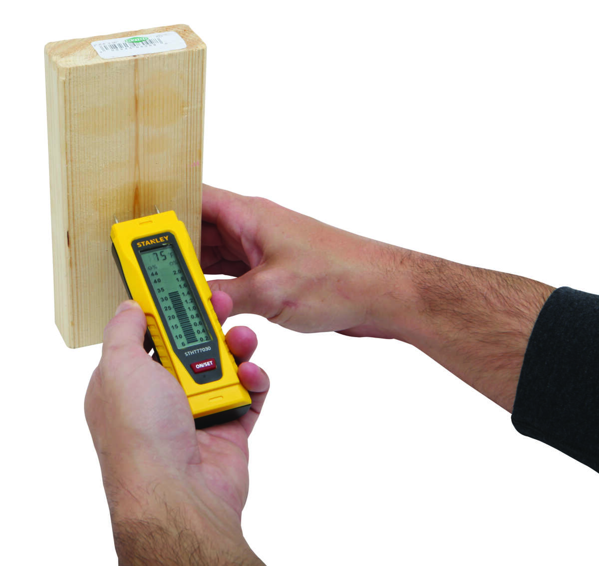 STANLEY Fuktmåler for tre og byggematerialer. LCD-skjerm.