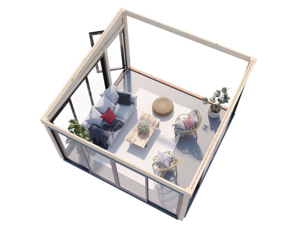 Palmako Lumi Slide Plus hagestue16.6 m2