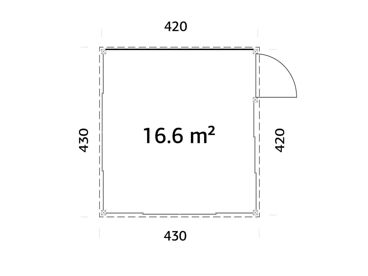 Palmako Saga Slide Plus hagestue 16.6 m2