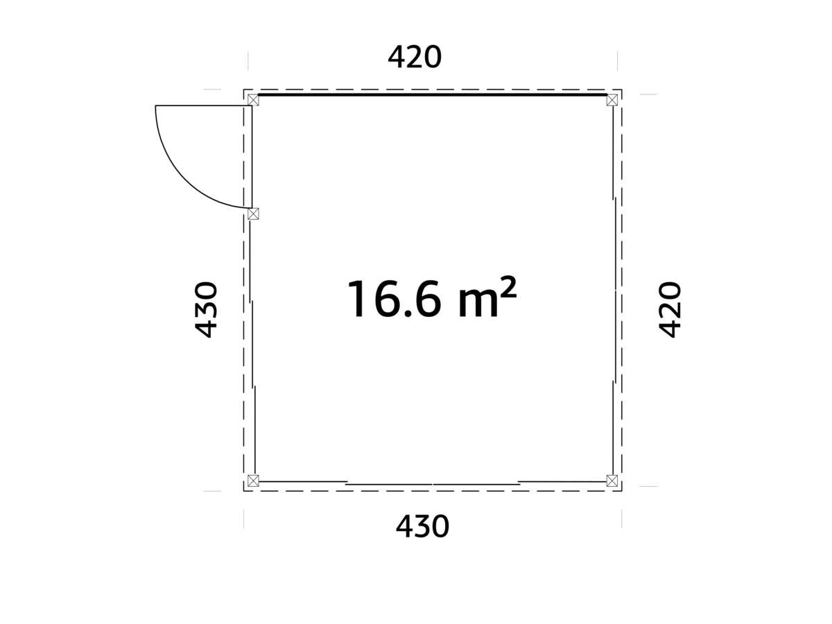 Palmako Saga Slide Plus hagestue 16.6 m2