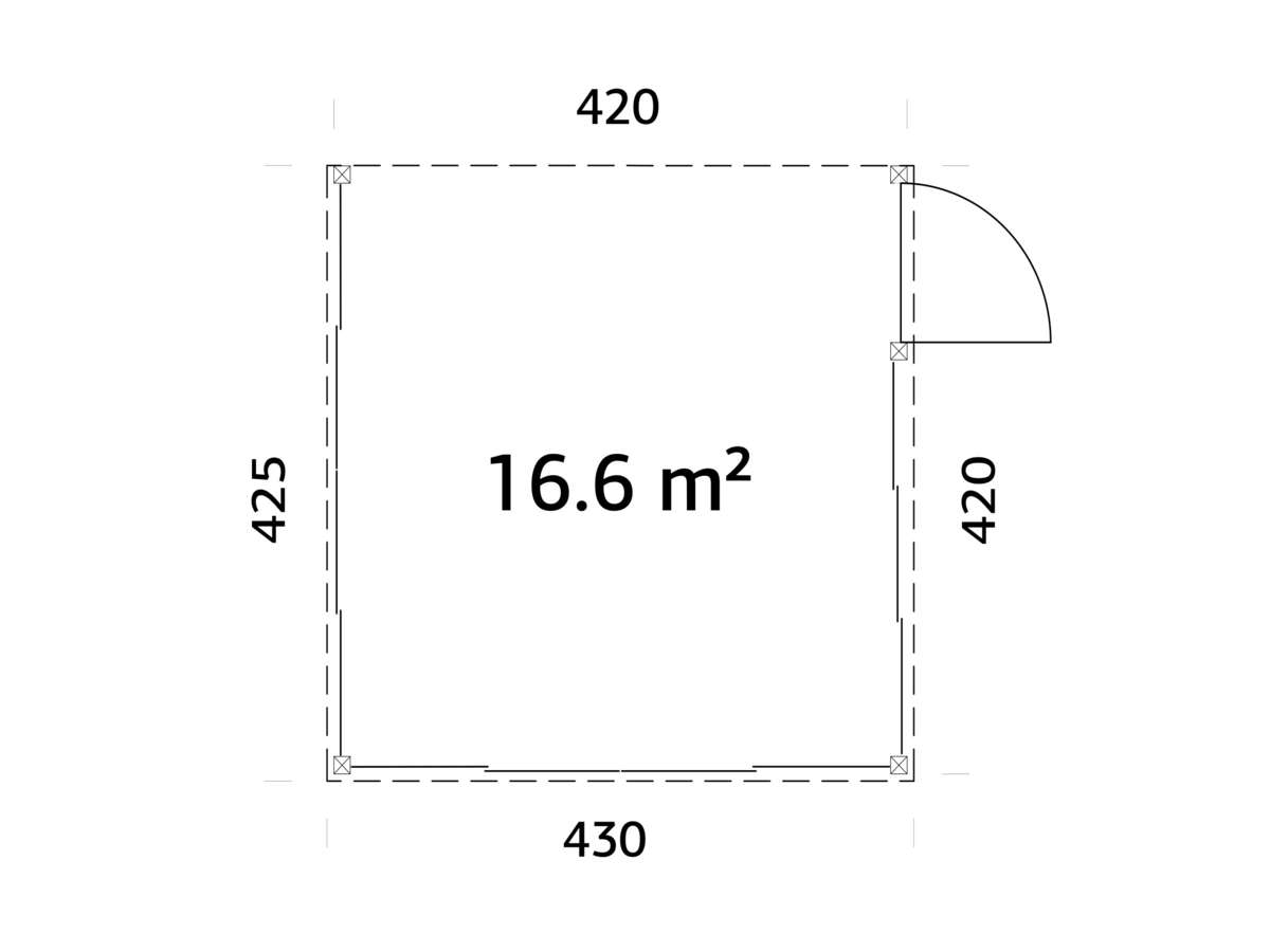 Palmako Lumi Slide Plus hagestue 16.6 m2