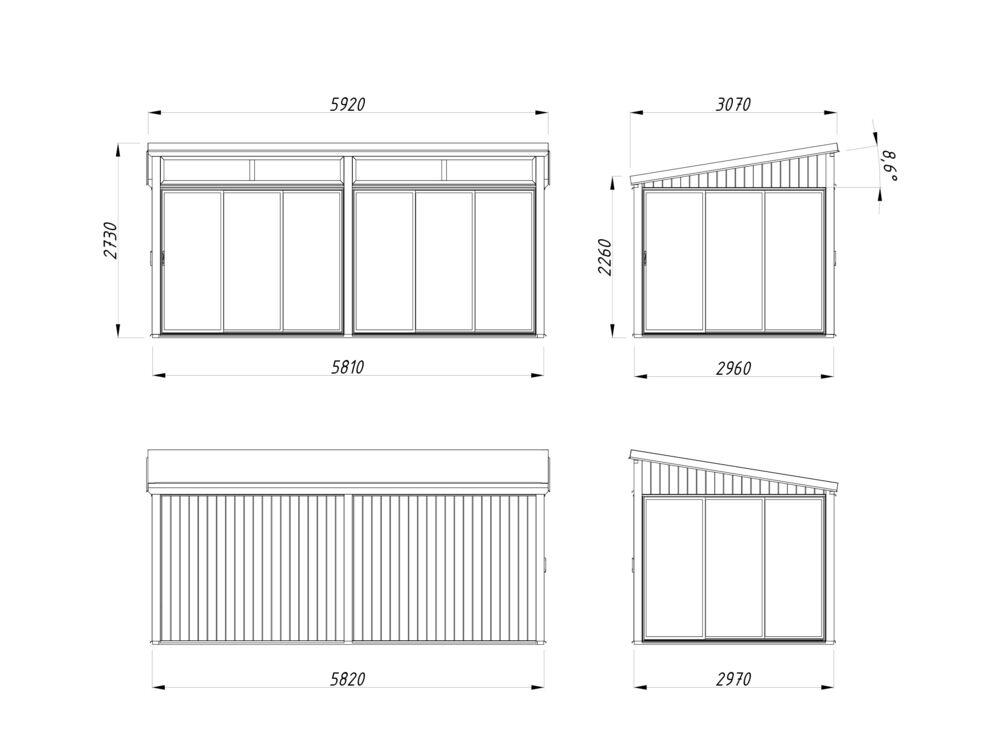 Palmako Saga Slide hagestue 16.2 m2