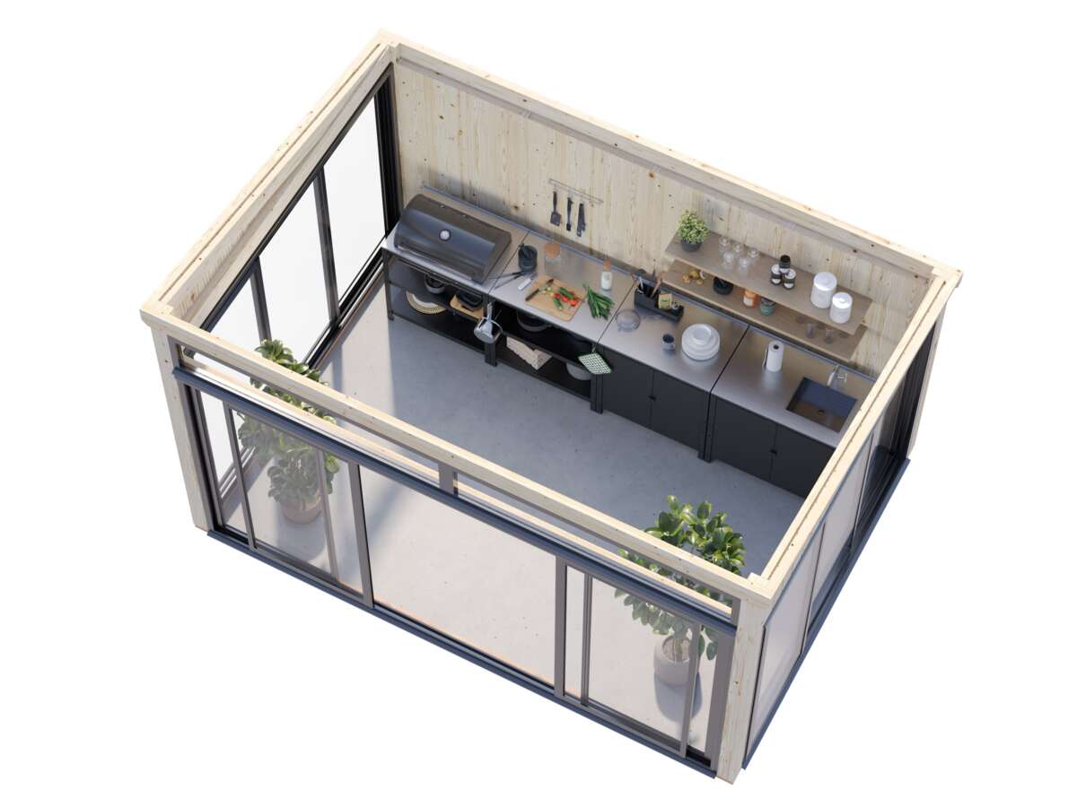 Palmako Saga Slide Plus hagestue 11.6 m2