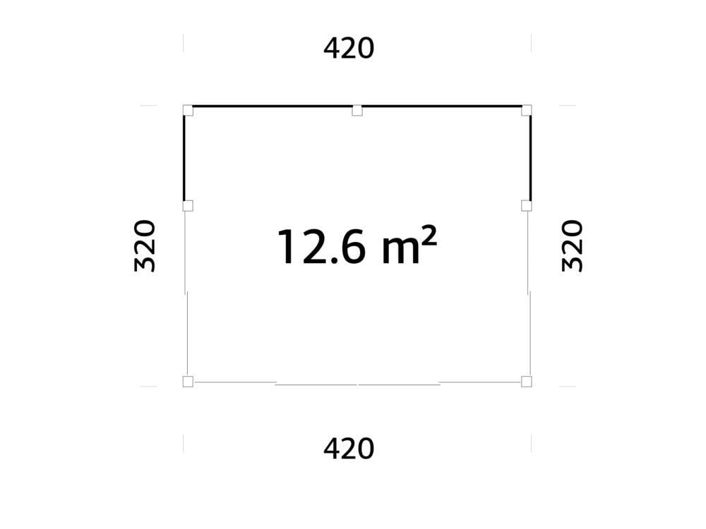 Palmako Serena 2 Slide Plus hagestue 12.6 m2