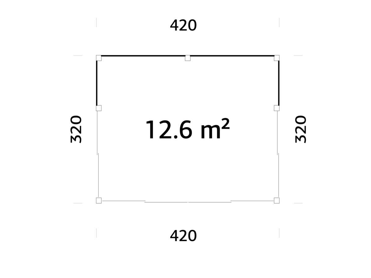 Palmako Serena 2 Slide Plus hagestue 12.6 m2