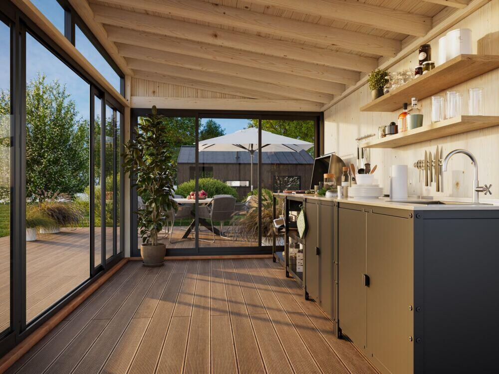 Palmako Saga Slide Plus hagestue 11.6 m2