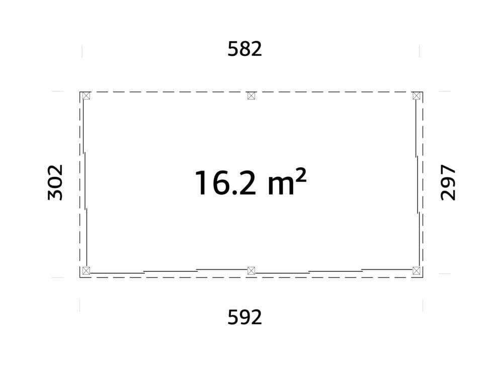 Palmako Lumi Slide hagestue 16.2 m2