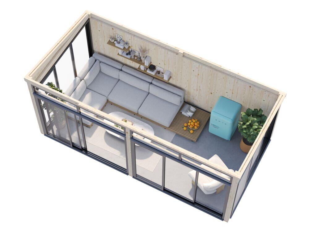 Palmako Saga Slide Plus hagestue 16.2 m2