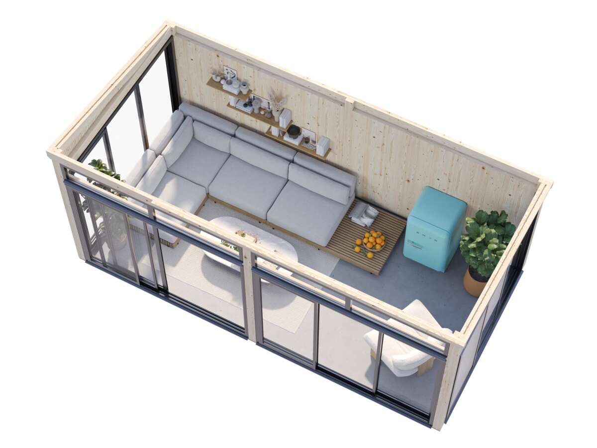 Palmako Saga Slide Plus hagestue 16.2 m2