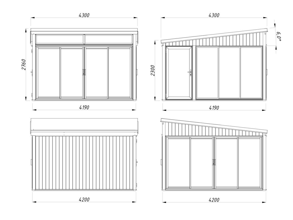 Palmako Saga Slide Plus hagestue 16.6 m2