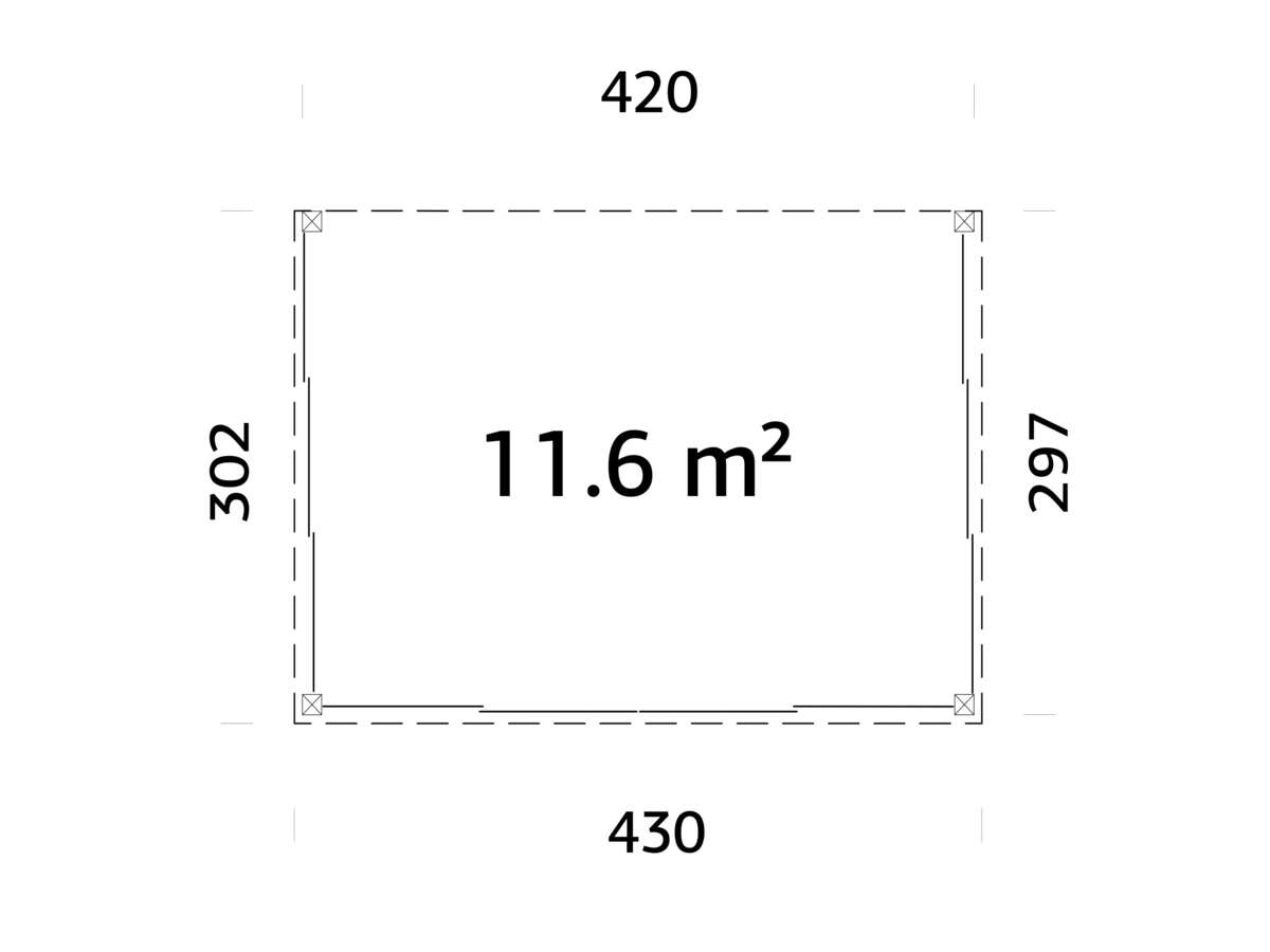 Palmako Lumi Slide Plus hagestue 11.6 m2