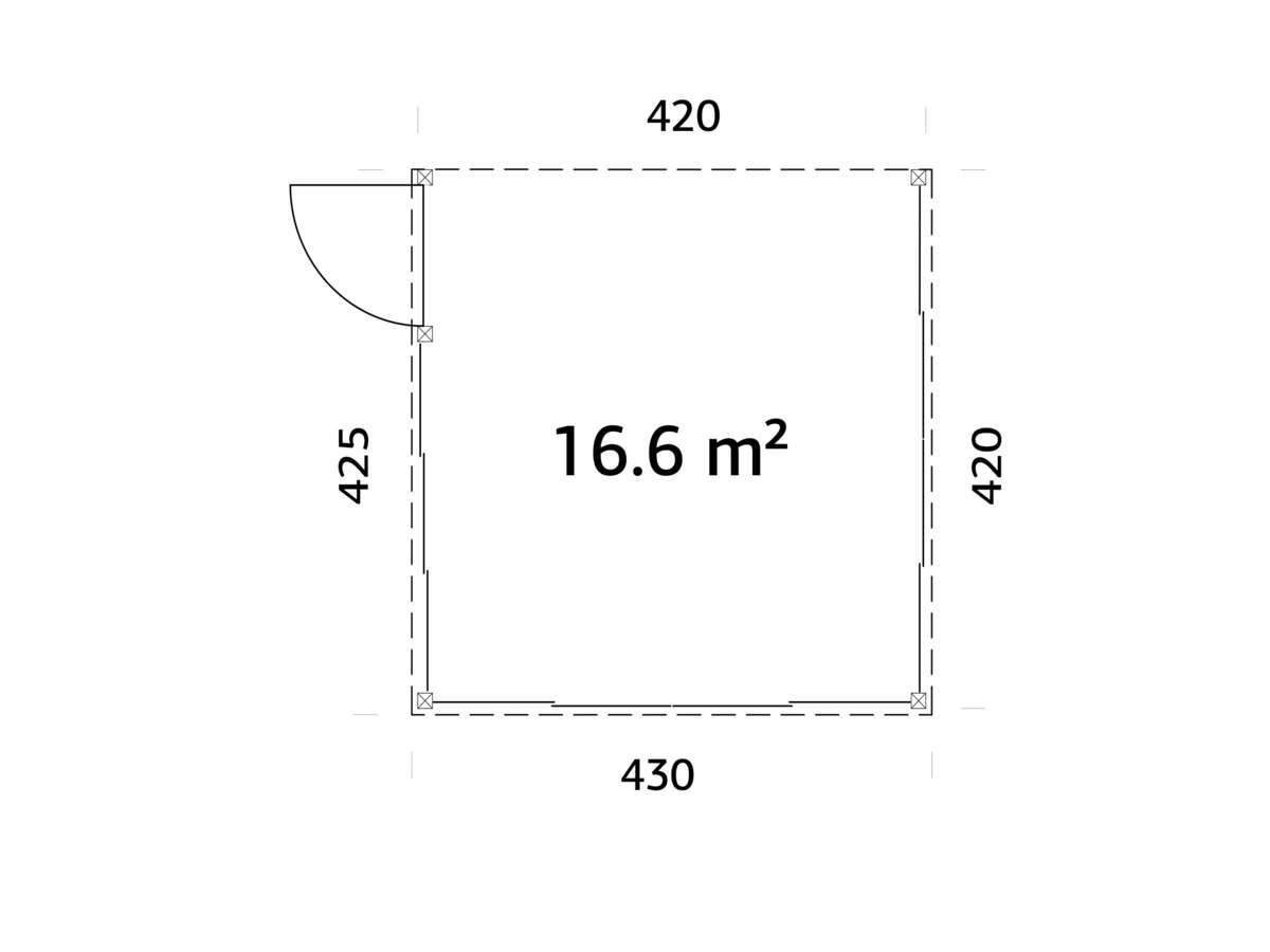 Palmako Lumi Slide hagestue 16.6 m2