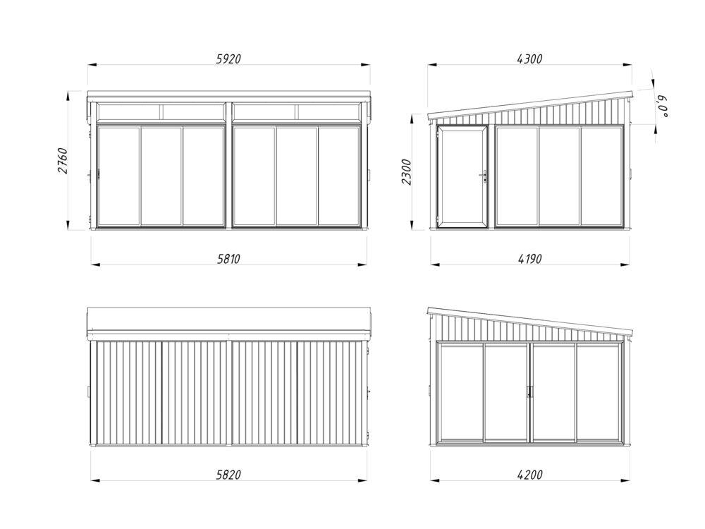 Palmako Saga Slide hagestue 23.3 m2