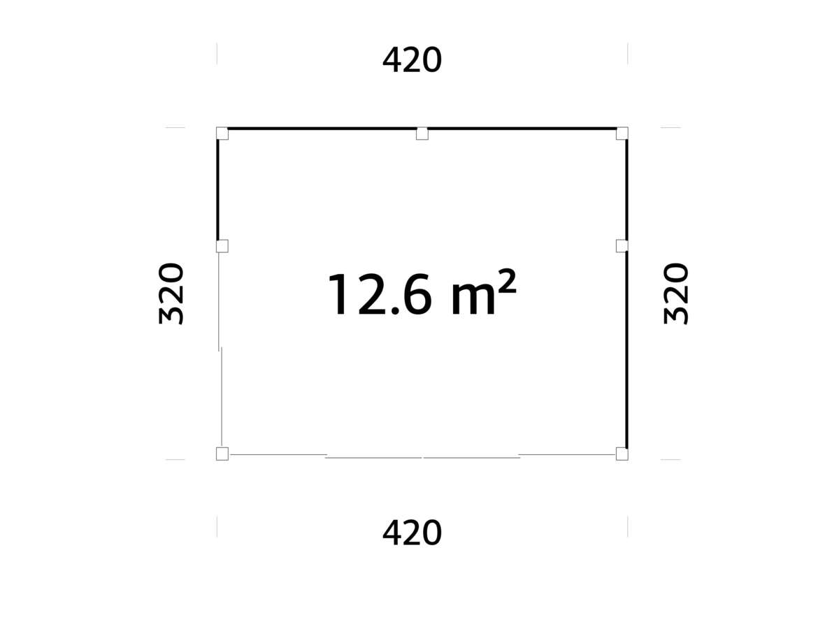 Palmako Serena 1 Slide hagestue 12.6 m2