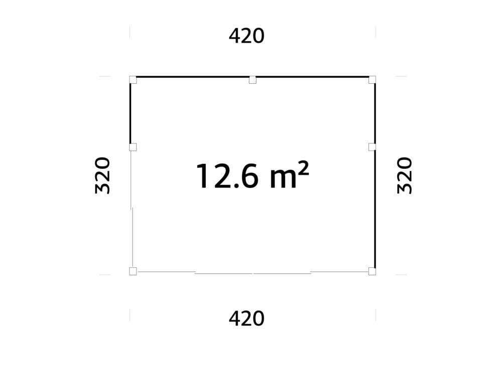 Palmako Serena 1 Slide hagestue 12.6 m2